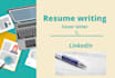 professionally write and rewrite CV resume and linkedin
