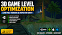 3d game level optmize lowpoly terrains or maps for unity