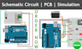 do schematic circuit, simulation, pcb in fritzing, proteous