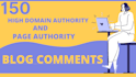 do 150 high and page authority dofollow blog comments