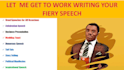 be your speech writer and write your motivational speech