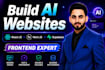 build ai websites with react js, next js and  frontend developer supabase