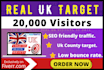 send keyword targeted UK web traffic high quality visitors