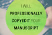 professionally copyedit your manuscript