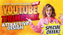 design eye catchy youtube thumbnail