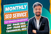 complete monthly SEO service package for google top ranking