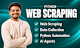 do web scraping, data extraction and data mining using python from any website