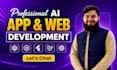 develop ai website, ai chatbot, ai web application automation and saas