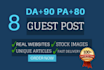 do 8 guest post on high da pa