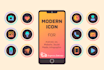 design modern app icon and button