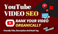 do youtube video SEO for top ranking