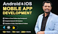 develop android and ios mobile app with flutter, react native and firebase