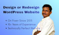 build, design or redesign a professional wordpress website