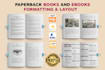 do indesign book layout, format paperback book, kindle ebooks