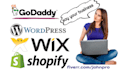 design wordpress, wix, godaddy website and shopify store