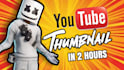 design 2 attractive youtube thumbnail in 2 hours