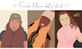 design faceless minimalist portrait illustration