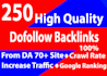build SEO dofollow backlinks from high quality premium websites