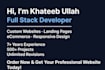 develop modern full stack custom websites, responsive landing page