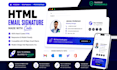 create HTML email signature for gmail, outlook and apple mail