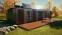 3d model shipping container homes, restaurants and offices
