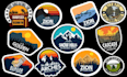 design patch, badge, sticker, label, circular or any graphic design task
