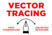 vectorize image to vector logo by manual vector tracing