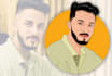 create vector portrait face illustration, cartoon, logo