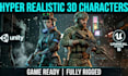 create hyper realistic 3d characters for games and animation