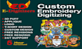 convert logo into embroidery digitizing dst,pes in few hours
