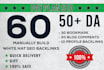 create 60 multi tier 50plus da backlinks