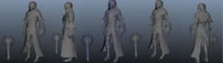 do low poly game character and hard surface