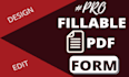 do fillable pdf form creation,create fillable pdf form in 2h