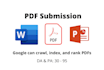 do PDF submission, PPT or article to high da document sharing sites