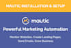 install mautic, configure it and set up email campaigns