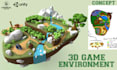 design low poly 3d game environments for unity or unreal