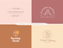design boho hand drawn botanical feminine logo