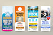design door hanger, postcard mailer, dl flyer
