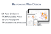 do responsive web design and build a website or landing page