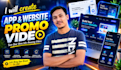 create a professional website and app promo video