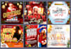 design christmas, new year, thanksgiving, black friday motion, party, flyer