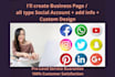 set up and manage your social media accounts and business pages