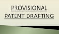 draft provisional patent specification without claims
