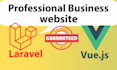 create a professional website using laravel, vue3