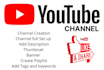 create and setup youtube channel