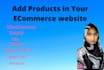 add products to your website