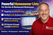build a targeted homeowner and business leads list with phone and email