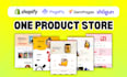 build a premium one product shopify store or dropshipping landing page design