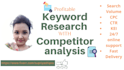 do SEO keyword research with wide competitor analysis