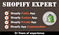 custom shopify app developer public private app solutions